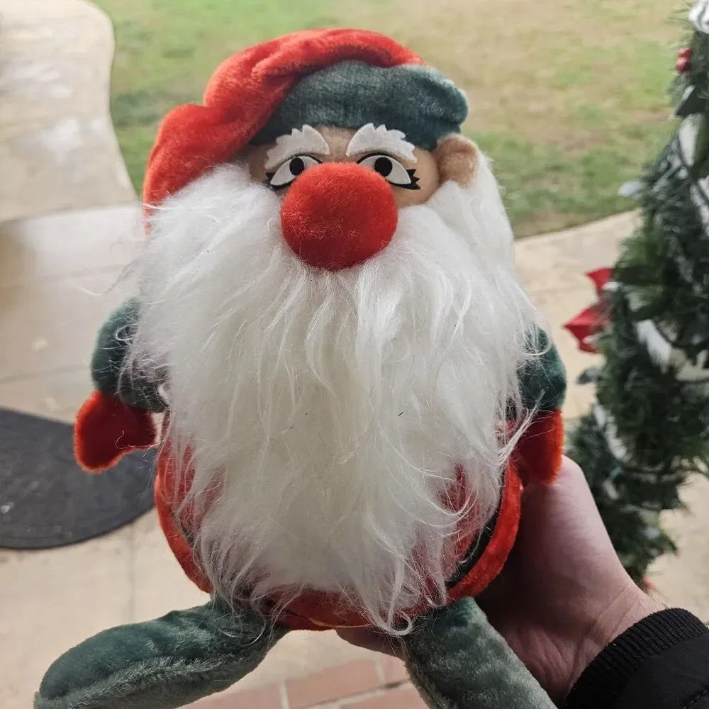 Kamar Japan Christmas Santa Claus Gnome Door Greeter Plush 1970s Vintage
